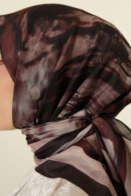 Penç Desen Lina Eşarp Siyah Bej - Başörtüsü