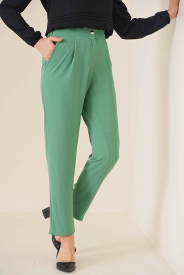Pens Detaylı Pantolon Yeşil - Thumbnail
