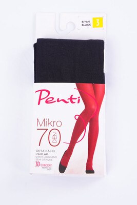 Penti 70 Den Micro Siyah Külotlu Çorap - Thumbnail