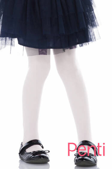 Penti Micro 40 Den Kız Çocuk Külotlu Çorap 10 Beyaz - Çocuk Çorap