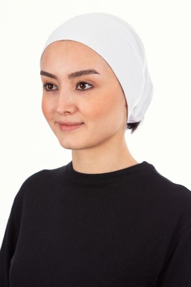 Penye Beyaz Bone - Penye Şal