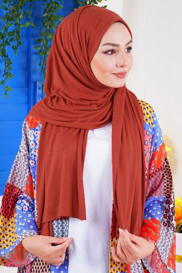 Penye Şal Kırmızı - 15 - Penye Şal