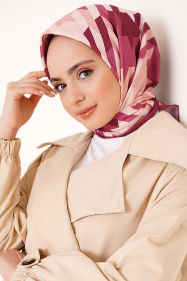 Pera Eşarp Bordo - Black&White