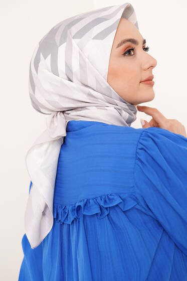 Pera Eşarp Gri - Black&White