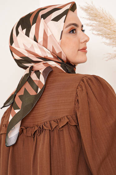 Pera Eşarp Haki - Black&White