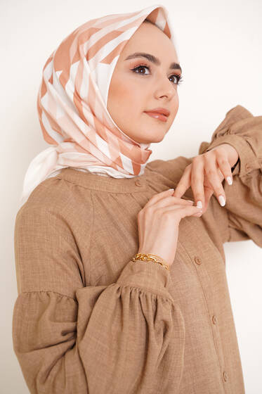 Pera Eşarp Latte - Black&White