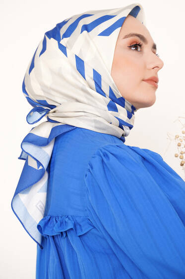 Pera Eşarp Saks - Black&White