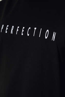 Perfection Baskılı Tunik Siyah - Thumbnail