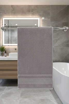 Petek Desenli El Havlusu Gri - MAHİR HAVLU