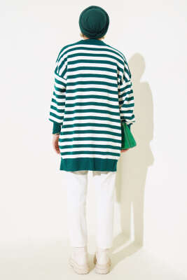Pike Çizgili Triko Tunik Nefti - Triko Tunik