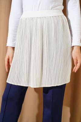 Pile Detaylı Gömlek Altı İçlik Ekru - SAS