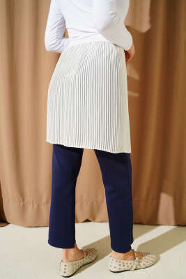 Pile Detaylı Gömlek Altı İçlik Ekru - Kadın İçlik