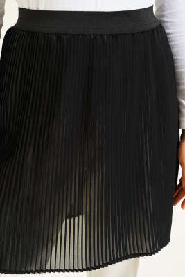 Pile Detaylı Gömlek Altı İçlik Siyah - Kadın İçlik