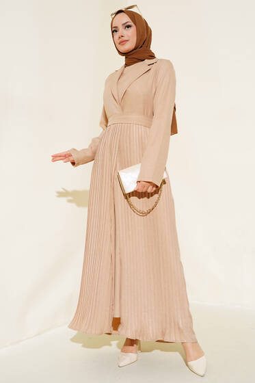 Pileli Jile Kap Takım Latte - İkili Takım