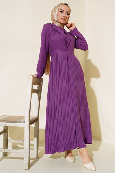 Pileli Jile Kap Takım Menekşe - İkili Takım