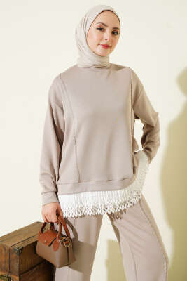 Pilise Garnili Takım Bej - İkili Takım