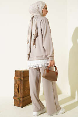 Pilise Garnili Takım Bej - İkili Takım