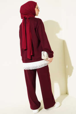 Pilise Garnili Takım Bordo - İkili Takım