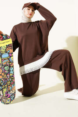 Pilise Garnili Takım Kahve - HATUN