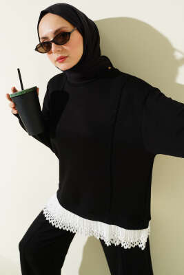 Pilise Garnili Takım Siyah - İkili Takım