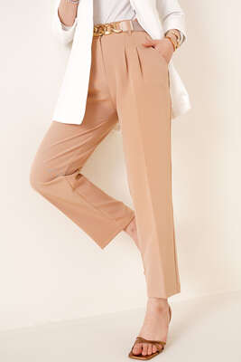 Piliseli Dar Paça Pantolon Camel - MISRA