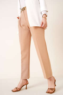 Piliseli Dar Paça Pantolon Camel - Pantolon