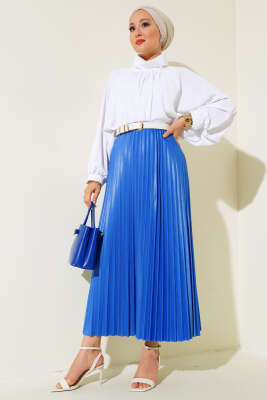 Piliseli Etek Saks - Uzun Etek