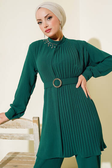 Piliseli Kemerli Takım Zümrüt - İkili Takım