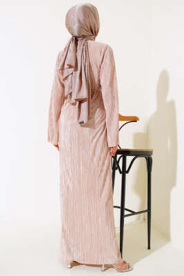 Piliseli Parlak Elbise Bisküvi - Tesettür Elbise