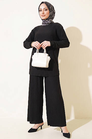 Piliseli Sandy İkili Takım Siyah - İkili Takım