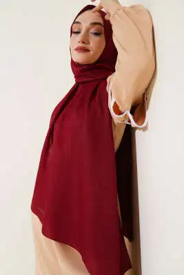 Pırıltı Soft Şal Bordo - Başörtüsü