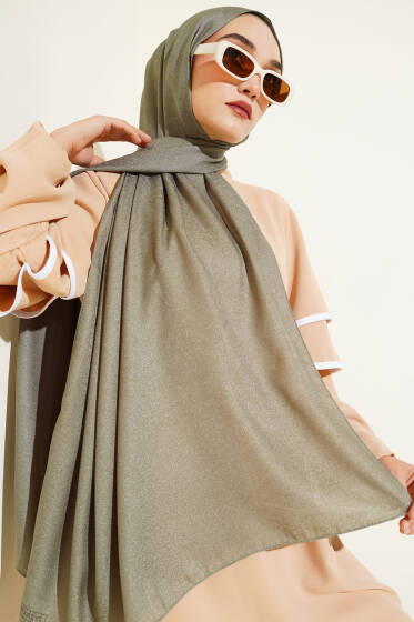 Pırıltı Soft Şal Çağla Yeşili - Başörtüsü