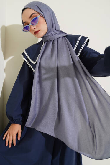 Pırıltı Soft Şal Gri - Başörtüsü