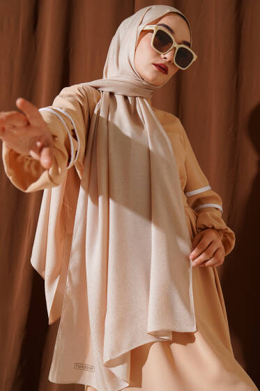Pırıltı Soft Şal Kum Bej - Başörtüsü