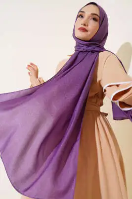Pırıltı Soft Şal Lila 