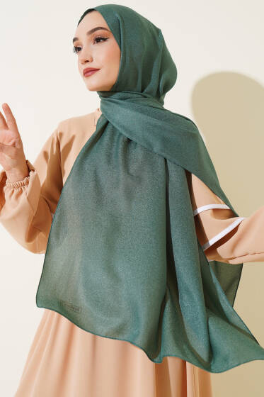 Pırıltı Soft Şal Yeşil - Başörtüsü