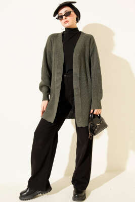 Pirinç Örgü Basic Triko Hırka Nefti - Hırka