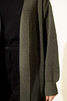 Pirinç Örgü Basic Triko Hırka Nefti - Hırka