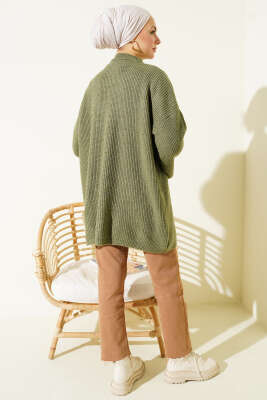 Pirinç Örgü Düşük Omuz Triko Tunik Nefti - Tunik