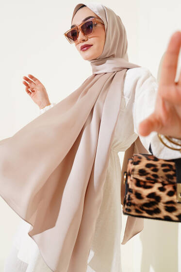 Pırlanta Abiye Şal Latte - Başörtüsü