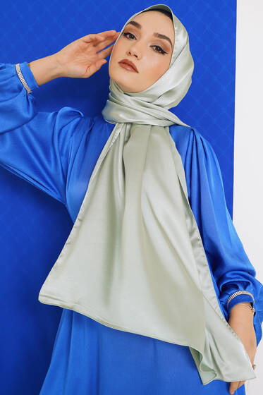 Pırlanta Abiye Şal Mint - Black&White