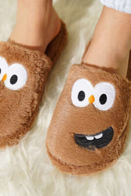 Pofuduk Detaylı Kadın Terlik Taba - Terlik