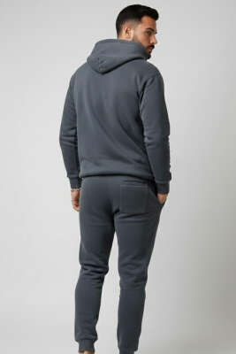 Polar Kapüşonlu Erkek Eşofman Takımı Antrasit - ERKEK İKİLİ TAKIM