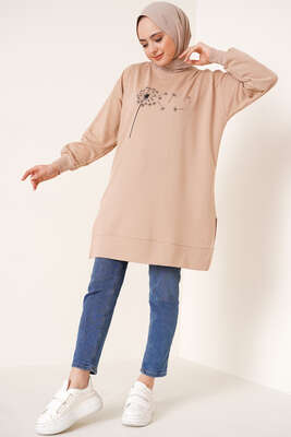 Polen Serisi Tunik Camel - Tunik