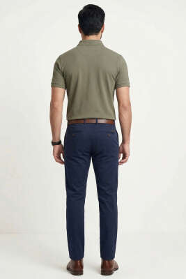 Polo Yaka Basic Tensel Erkek T-shirt Haki - Erkek T-shirt