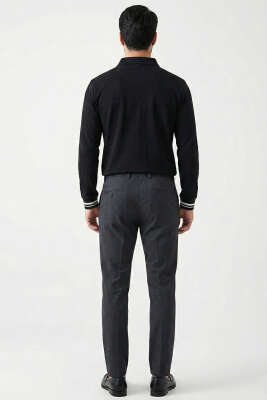 Polo Yaka Cepli Erkek Sweatshirt Siyah - Erkek Sweatshirt