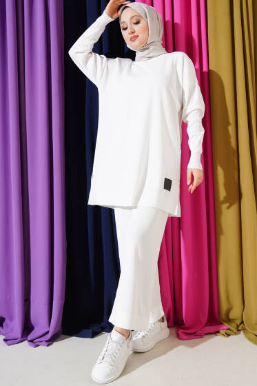 Polyelit Armalı İkili Takım Beyaz - İkili Takım