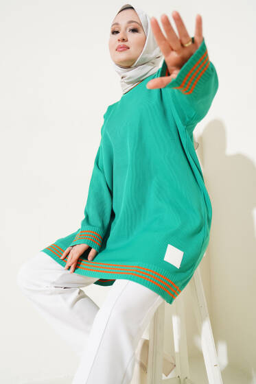 Polyelit Çizgi Detaylı Tunik Benetton - Tunik