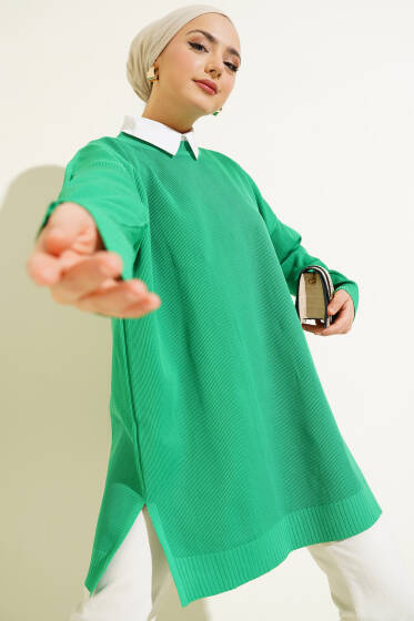 Polyelit Yırtmaçlı Tunik Benetton - Tunik