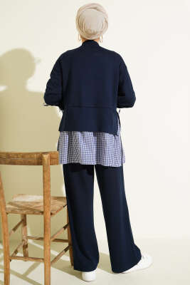 Pötikare Garnili Loyşa Tunik İkili Takım Lacivert - İkili Takım